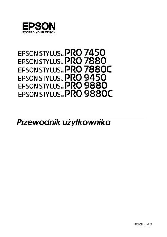 Mode d'emploi EPSON STYLUS PRO 7880