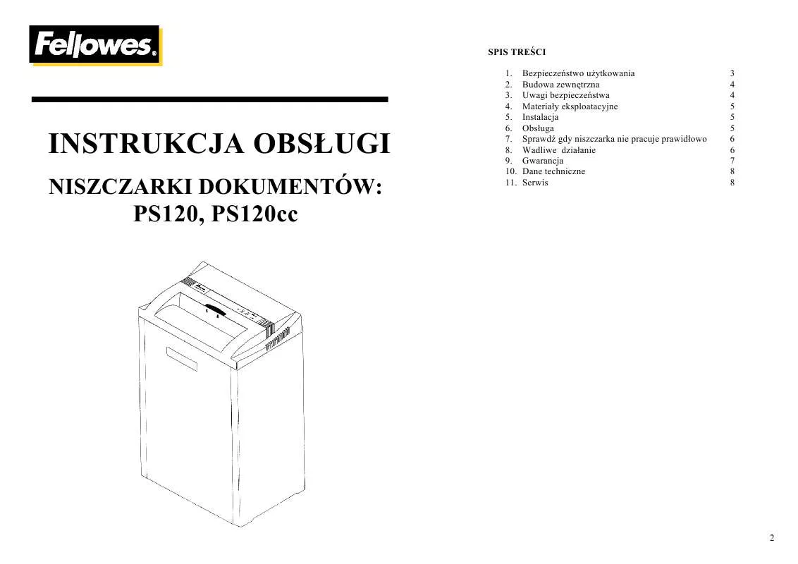 Mode d'emploi FELLOWES PS120