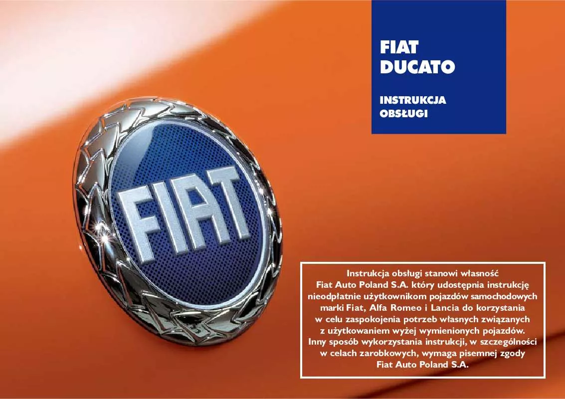 Mode d'emploi FIAT DUCATO