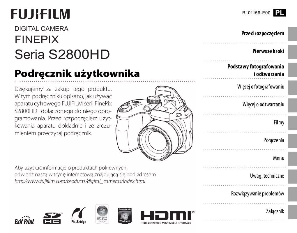 Mode d'emploi FUJIFILM FINEPIX S2800 HD