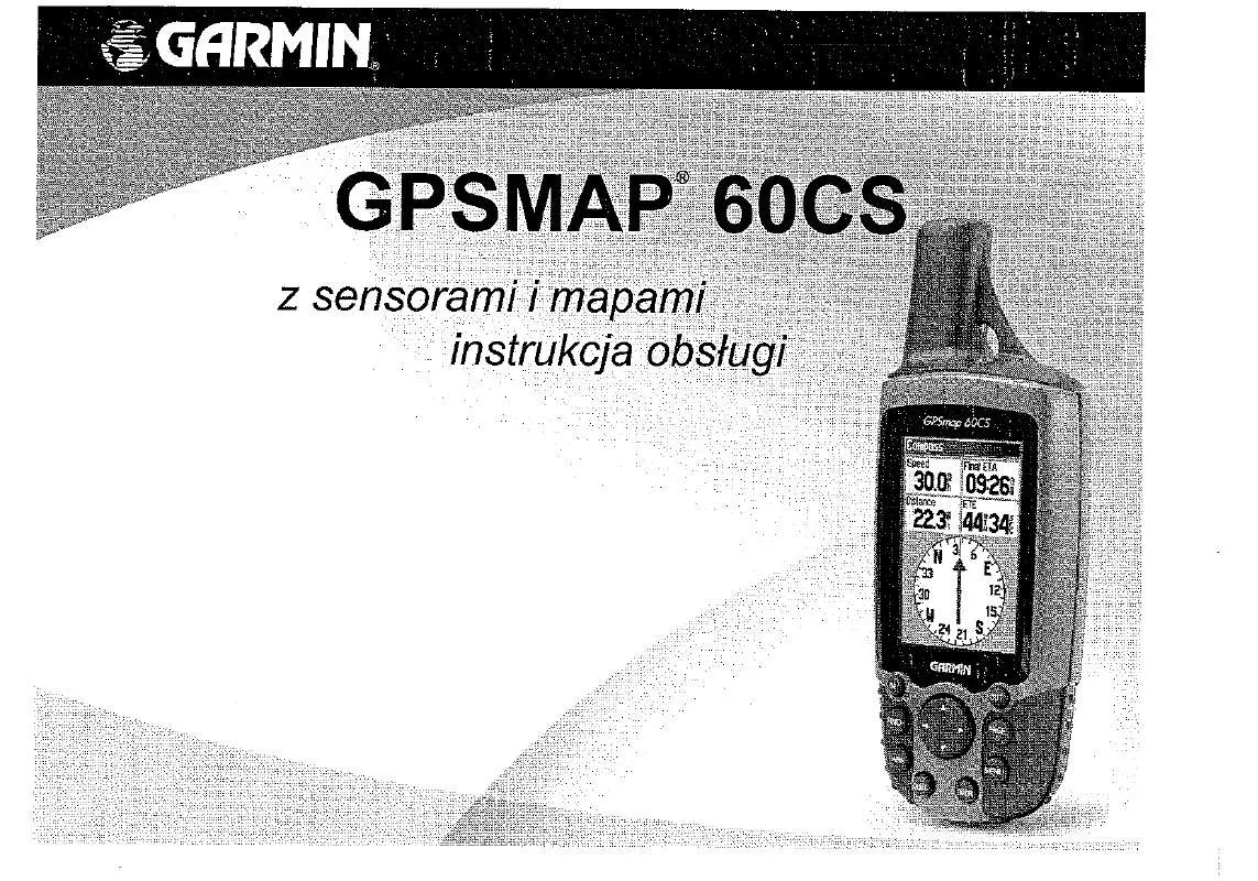Mode d'emploi GARMIN GPSMAP 60CS
