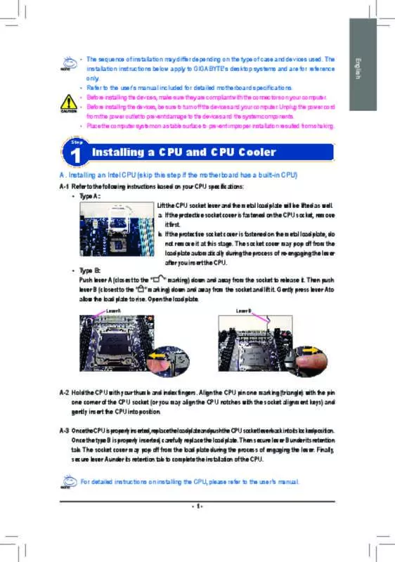 Mode d'emploi GIGABYTE 8S648-RZ