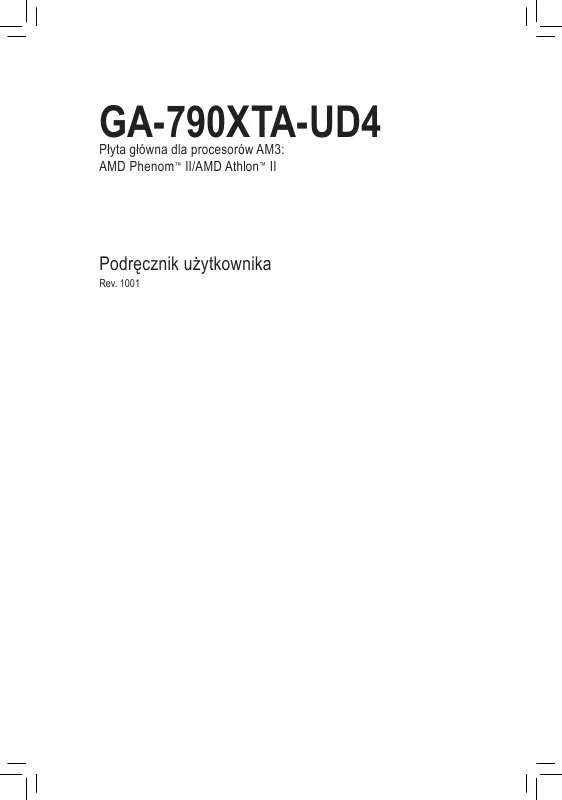 Mode d'emploi GIGABYTE GA-790XTA-UD4