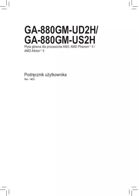 Mode d'emploi GIGABYTE GA-880GM-US2H