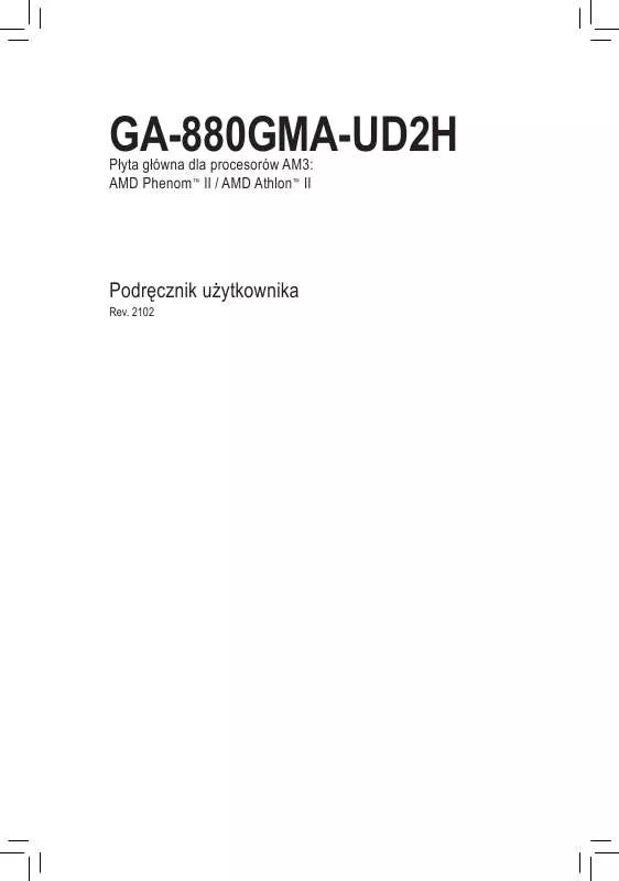 Mode d'emploi GIGABYTE GA-880GMA-UD2H