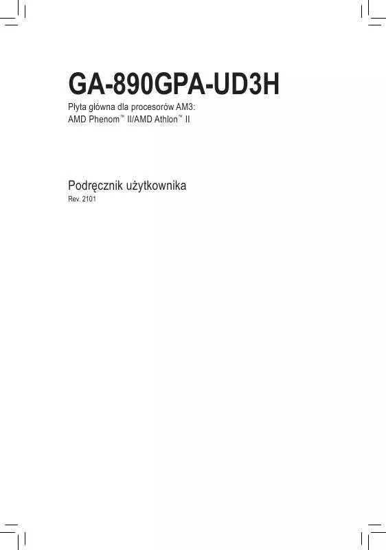 Mode d'emploi GIGABYTE GA-890GPA-UD3H
