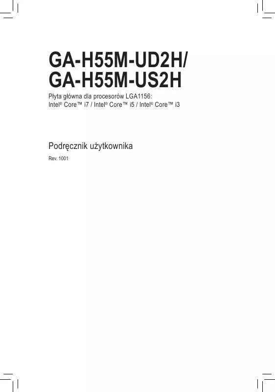 Mode d'emploi GIGABYTE GA-H55M-UD2H