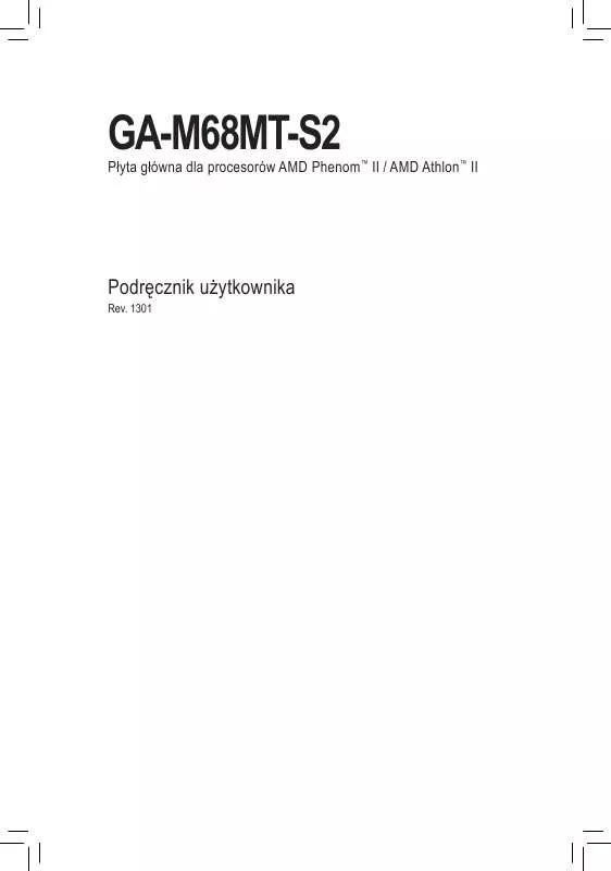 Mode d'emploi GIGABYTE GA-M68MT-S2