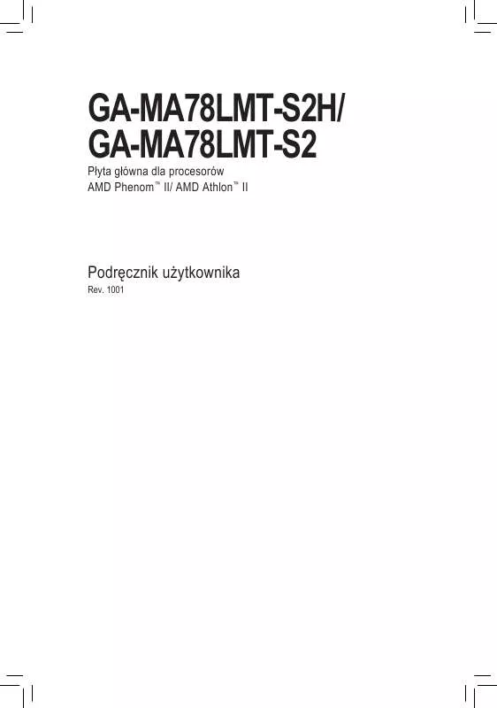 Mode d'emploi GIGABYTE GA-MA78LMT-S2H