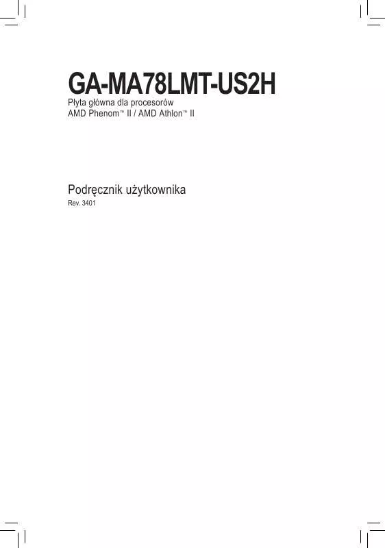 Mode d'emploi GIGABYTE GA-MA78LMT-US2H