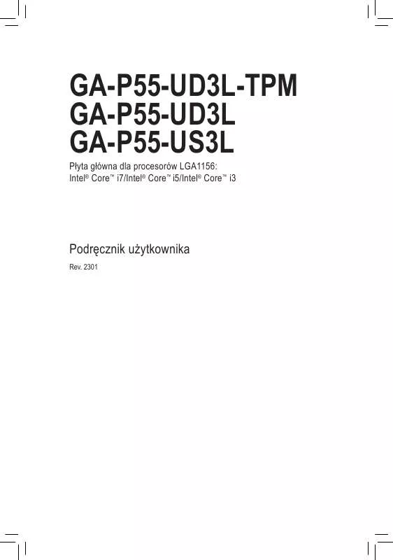 Mode d'emploi GIGABYTE GA-P55-US3L