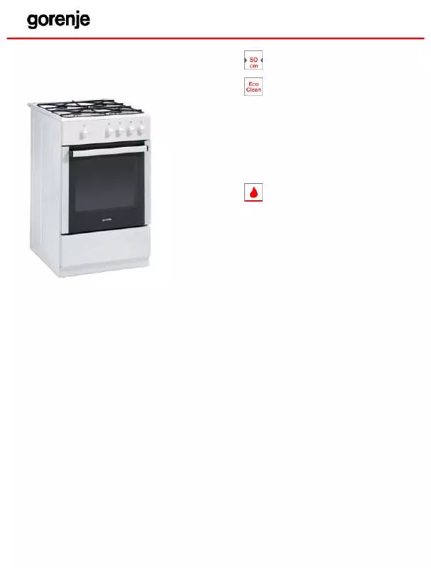 Mode d'emploi GORENJE G51100AW