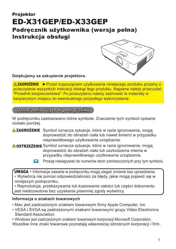 Mode d'emploi HITACHI ED-X31