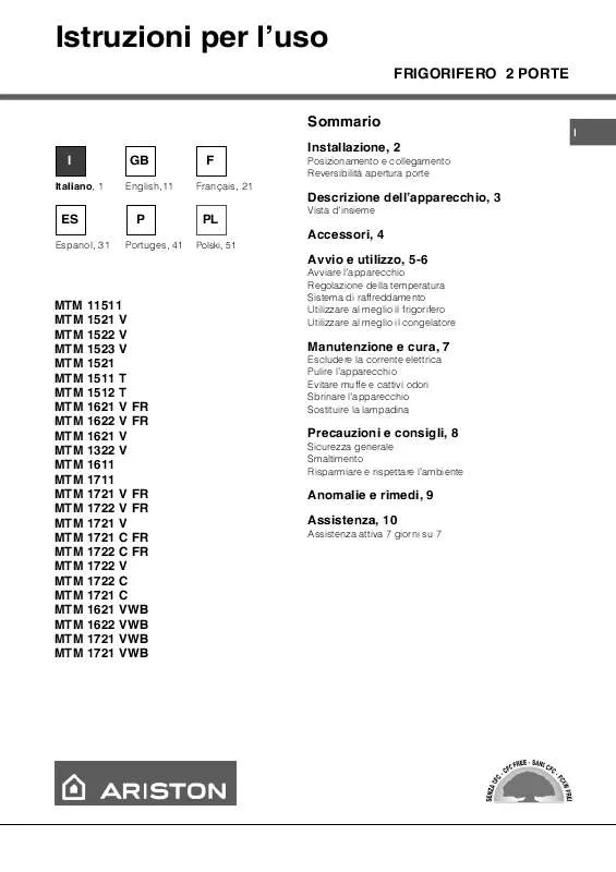 Mode d'emploi HOTPOINT MTM 1622 VWB