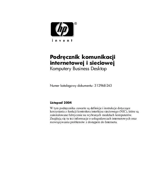 Mode d'emploi HP COMPAQ DX6120 MICROTOWER PC