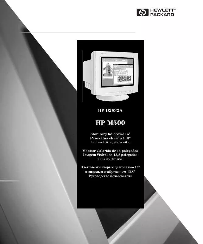 Mode d'emploi HP M500 15 INCH COLOR MONITOR