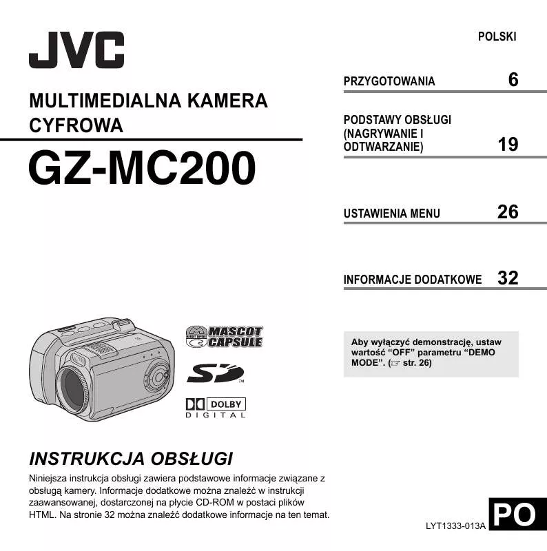 Mode d'emploi JVC GZ-MC200
