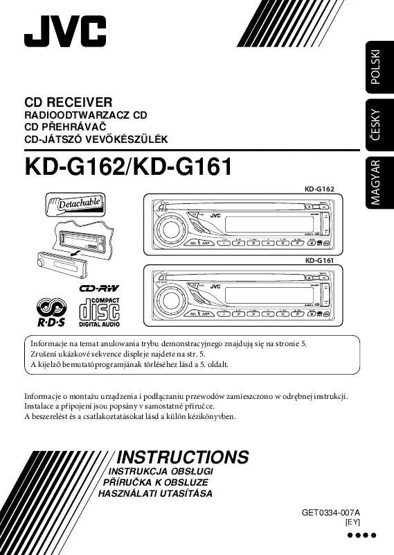 Mode d'emploi JVC KD-G161