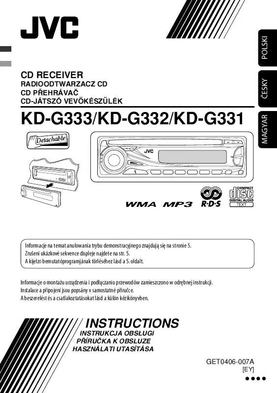 Mode d'emploi JVC KD-G332