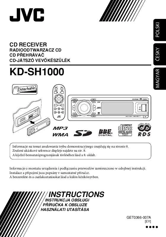 Mode d'emploi JVC KD-SH1000