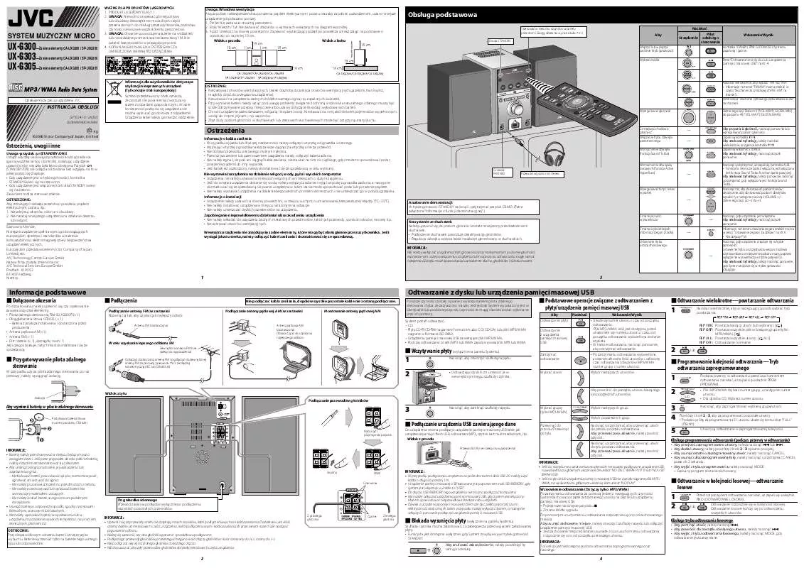 Mode d'emploi JVC UX-G303