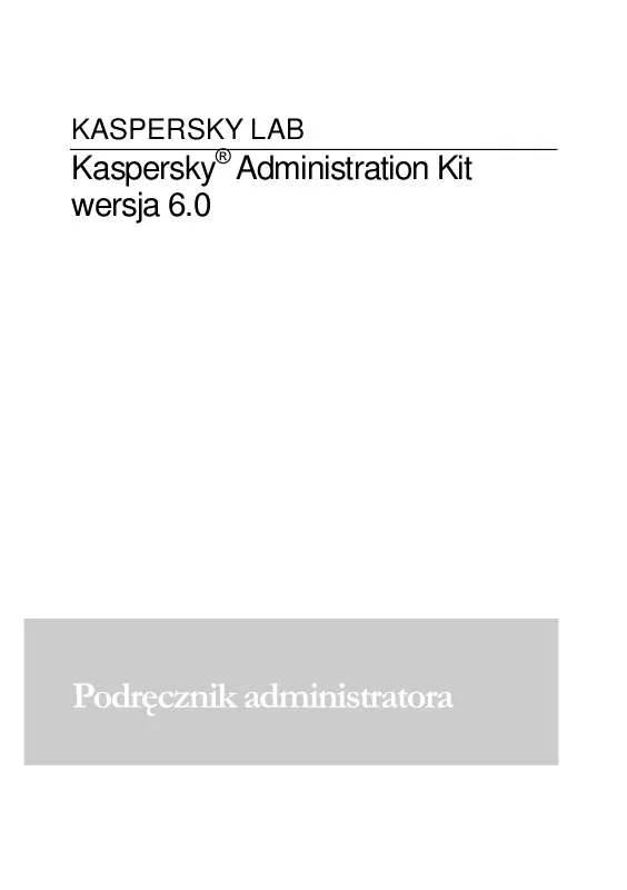 Mode d'emploi KAPERSKY ADMINISTRATION KIT 6.0