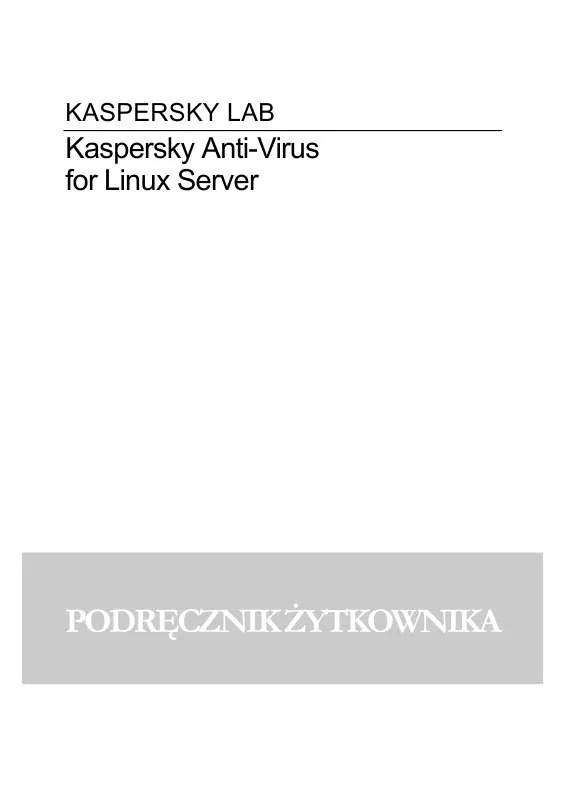 Mode d'emploi KAPERSKY ANTI-VIRUS