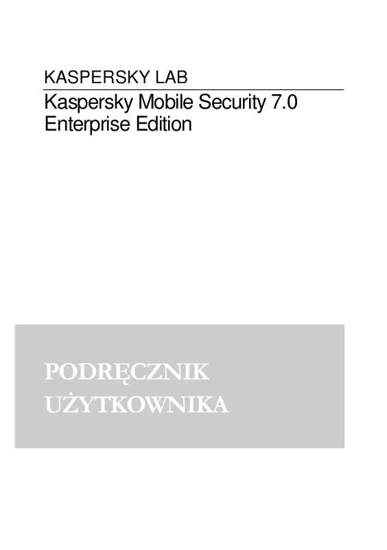 Mode d'emploi KASPERSKY MOBILE SECURITY 7.0 ENTERPRISE EDITION