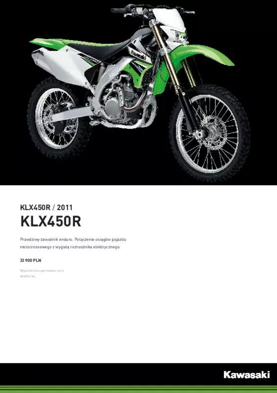 Mode d'emploi KAWASAKI KLX 450R