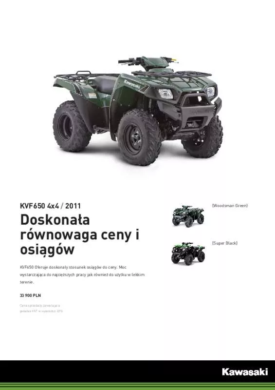 Mode d'emploi KAWASAKI KVF 650 4X4