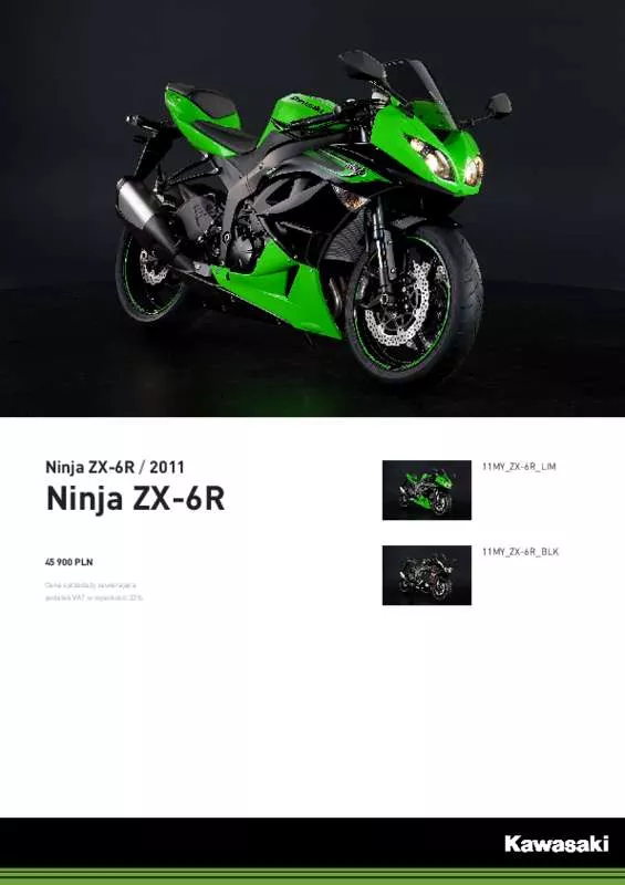 Mode d'emploi KAWASAKI NINJA ZX-6R