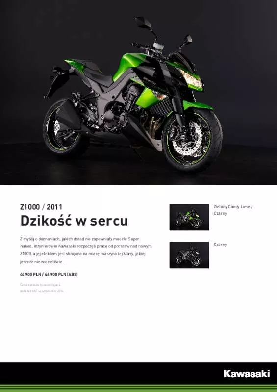 Mode d'emploi KAWASAKI Z1000