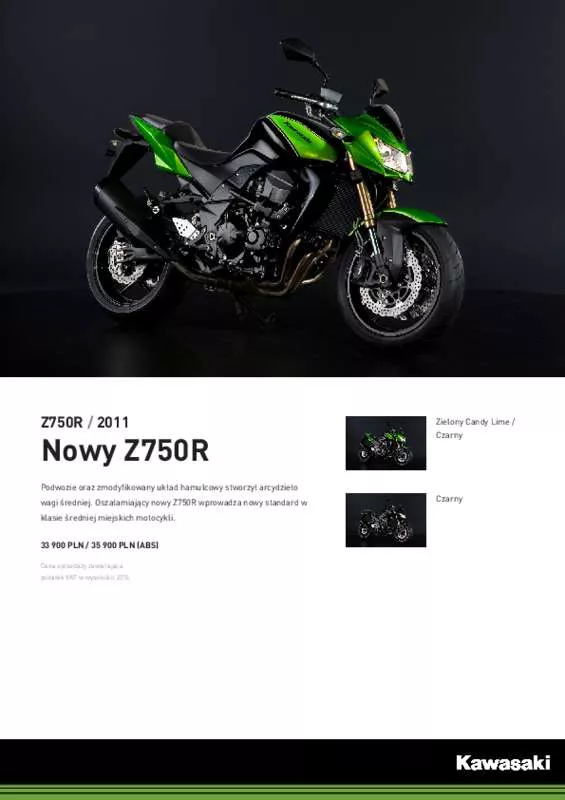 Mode d'emploi KAWASAKI Z750R