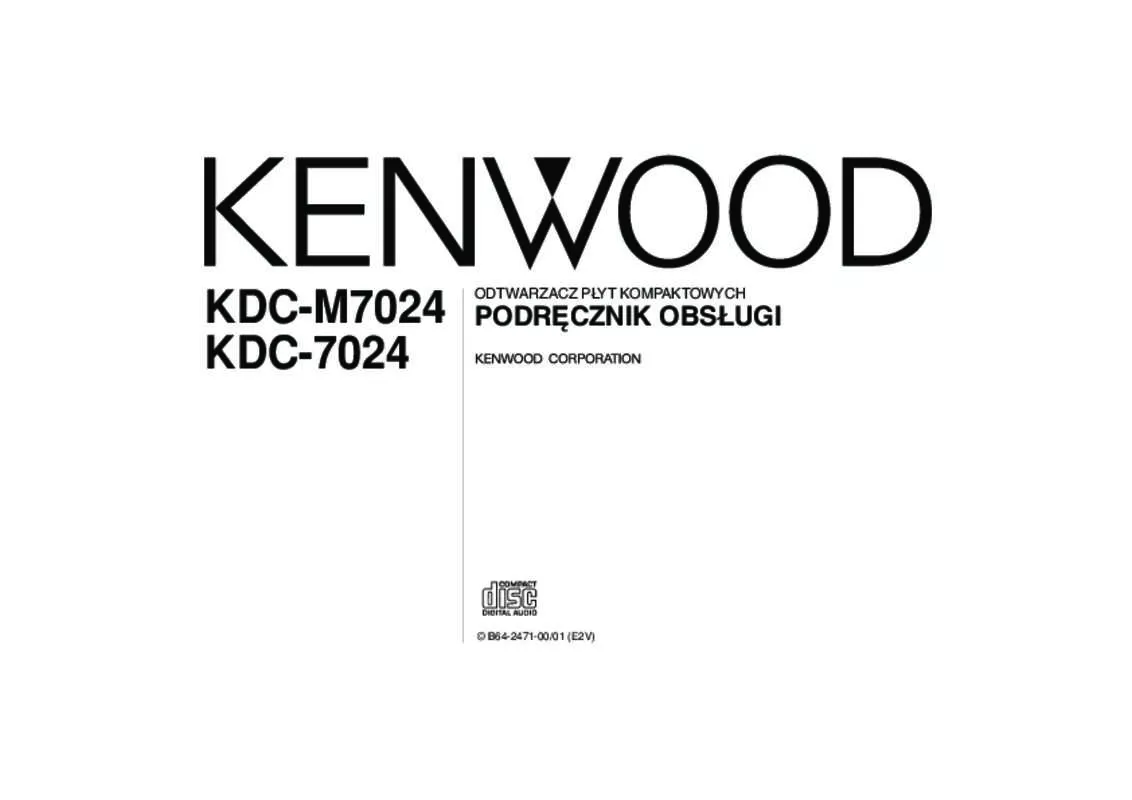 Mode d'emploi KENWOOD KDC-M7024