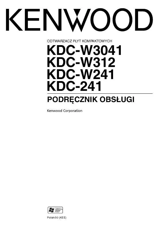 Mode d'emploi KENWOOD KDC-W3041