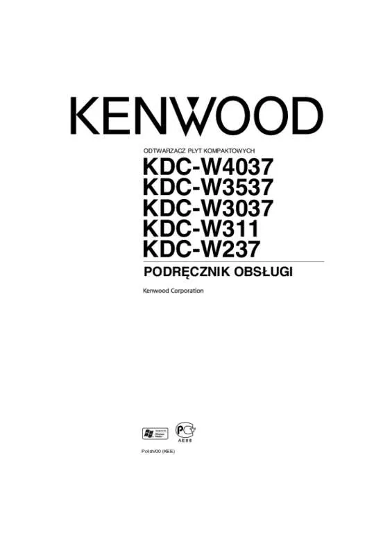 Mode d'emploi KENWOOD KDC-W311