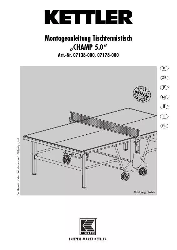 Mode d'emploi KETTLER CHAMP 5.0