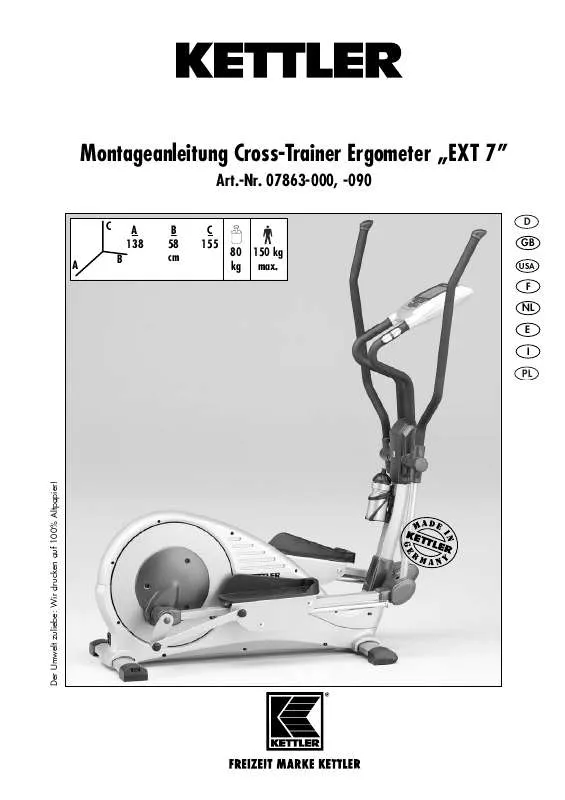 Mode d'emploi KETTLER EXT7