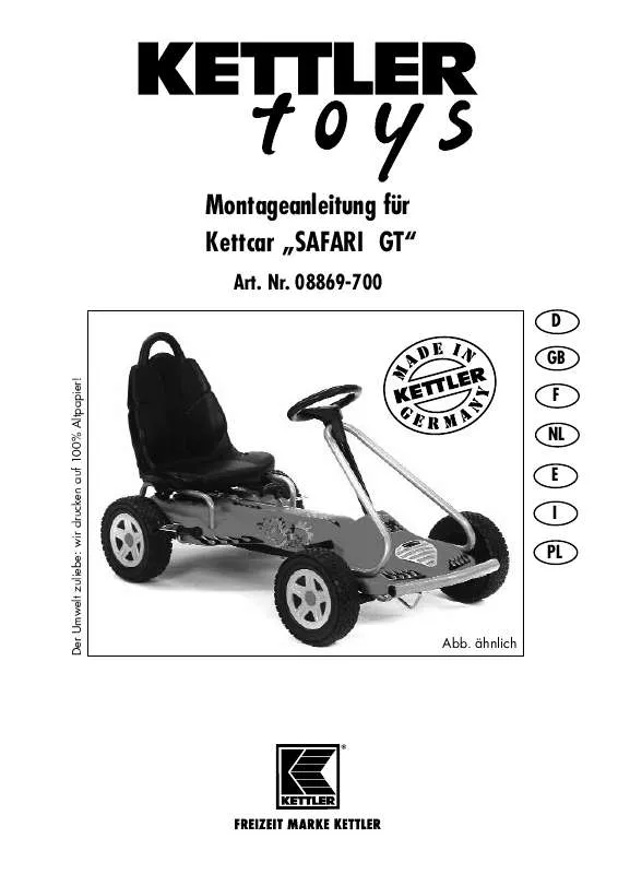 Mode d'emploi KETTLER SAFARI GT