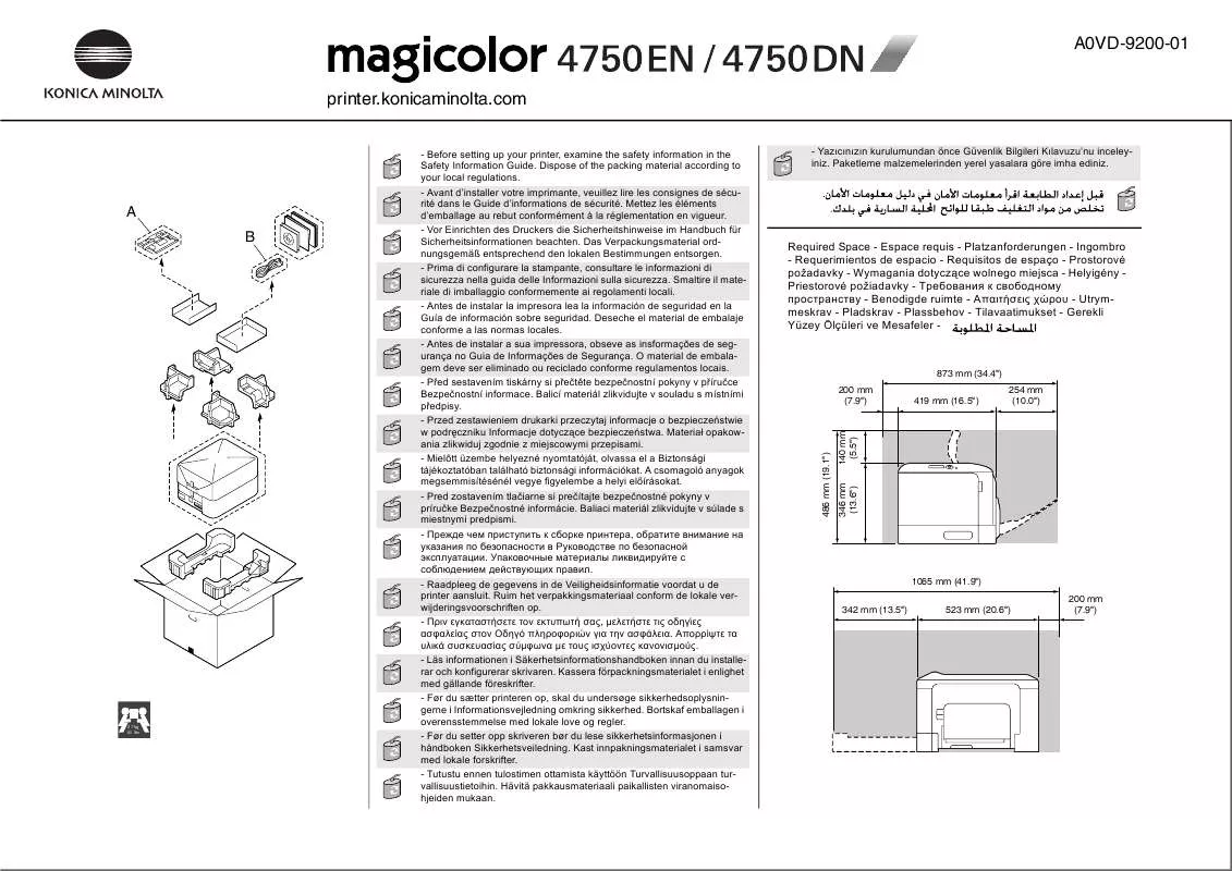 Mode d'emploi KONICA MAGICOLOR 4750DN