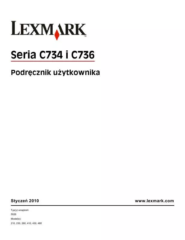Mode d'emploi LEXMARK C734N