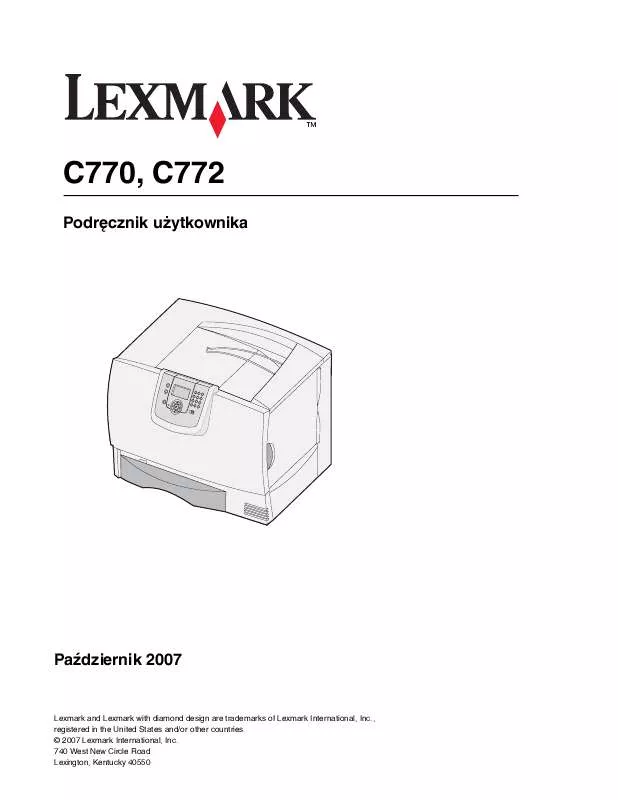 Mode d'emploi LEXMARK C770