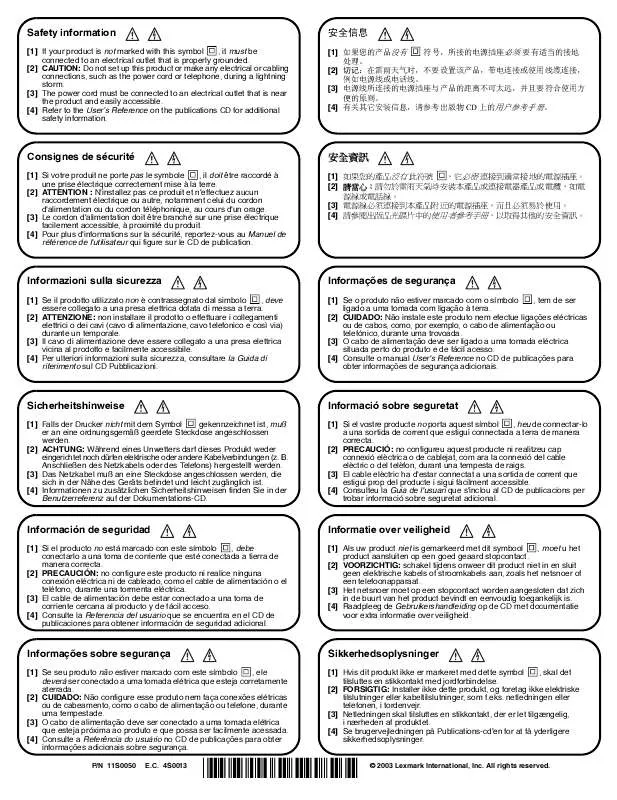 Mode d'emploi LEXMARK E332N