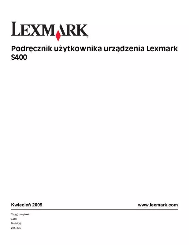 Mode d'emploi LEXMARK INTERPRET S400