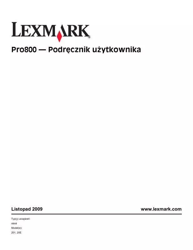 Mode d'emploi LEXMARK PRESTIGE PRO800