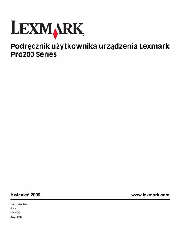 Mode d'emploi LEXMARK PROSPECT PRO200