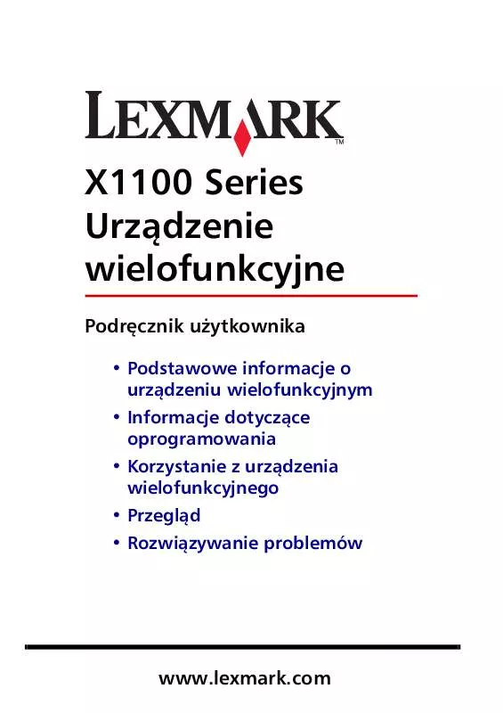 Mode d'emploi LEXMARK X1100