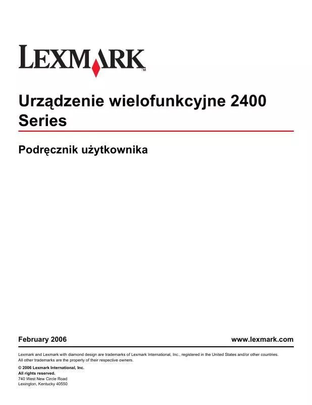 Mode d'emploi LEXMARK X2480