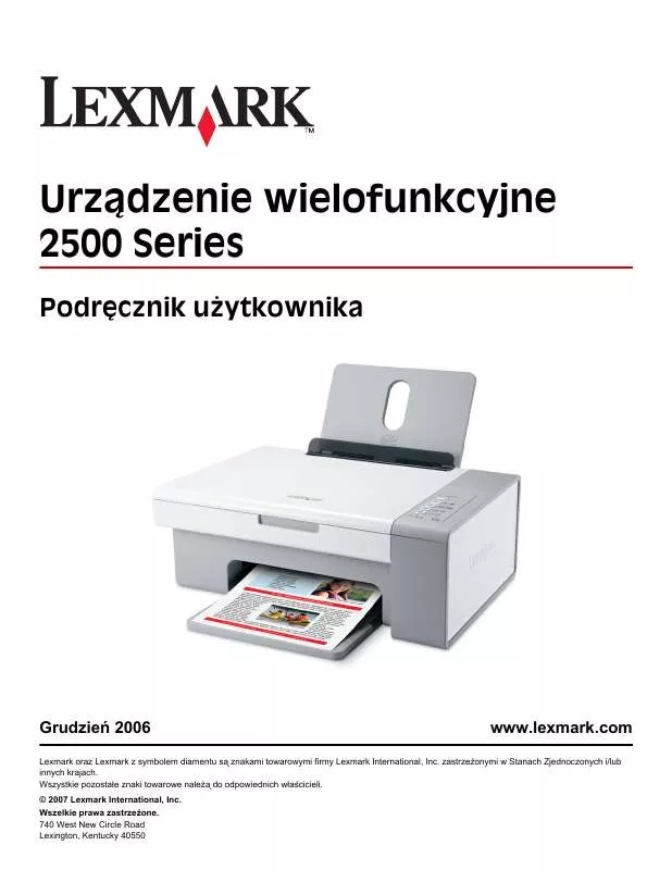 Mode d'emploi LEXMARK X2550