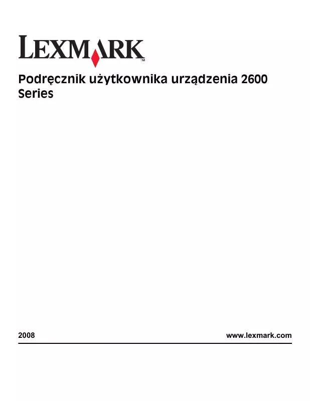 Mode d'emploi LEXMARK X2600